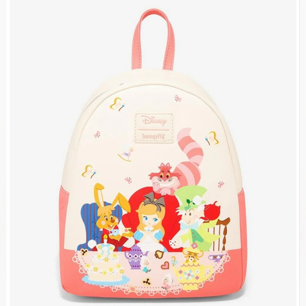 Loungefly Disney Alice In Wonderland Pink Tea Party Mini Backpack